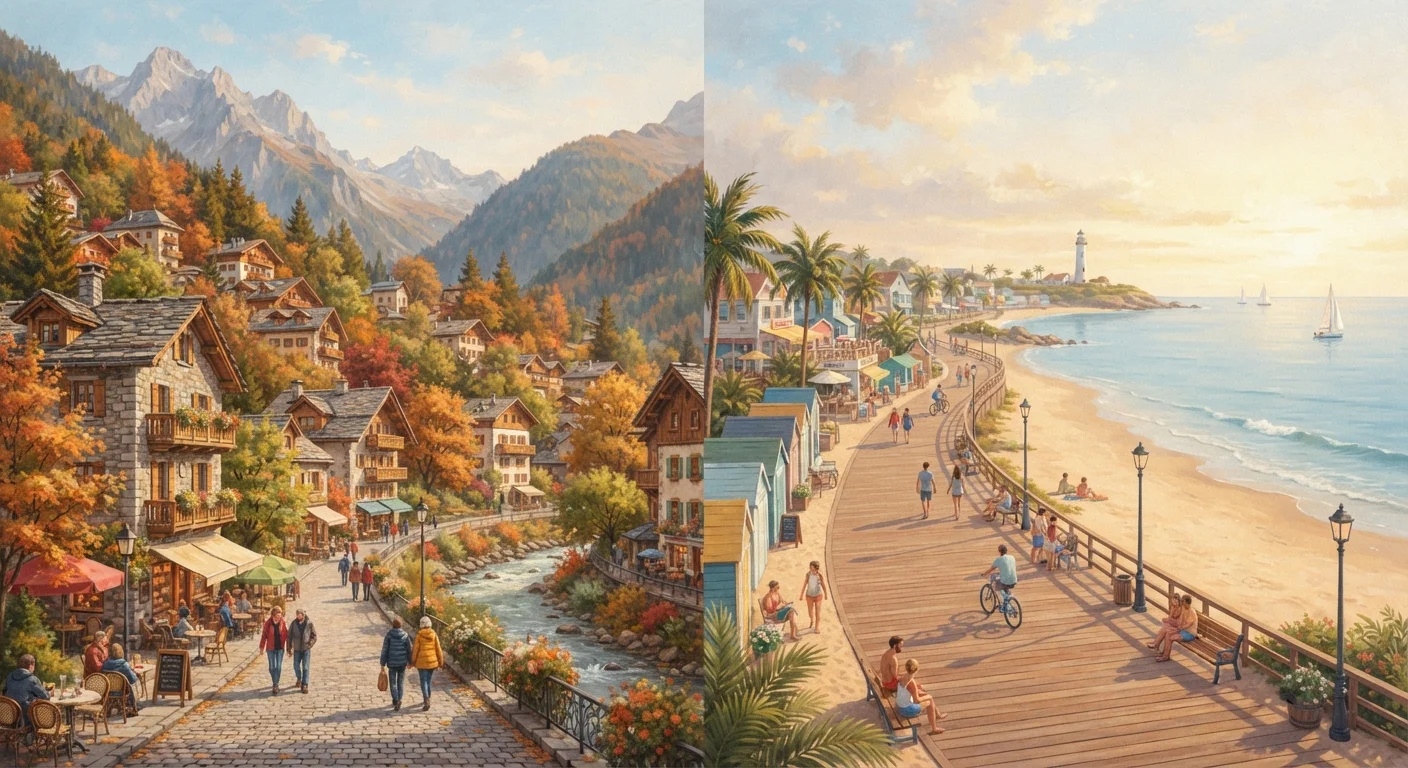Mountain Towns vs. Beach Towns: Which US Setting Suits Your Travel Style After 65